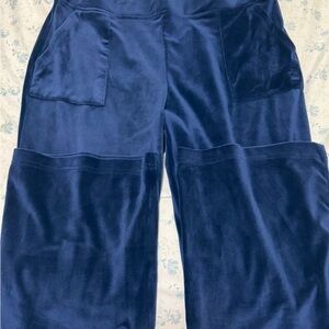 Blue  juicy couture velvet low-rise wide leg sweatpants